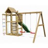 Aire de jeux extérieure toboggan escalade maisonnette balançoires Mixter Réductions