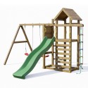 Aire de jeux extérieure toboggan escalade maisonnette balançoires Mixter Offre