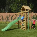 Aire de jeux extérieure toboggan escalade maisonnette balançoires Mixter Promotion