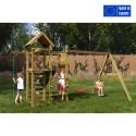 Aire de jeux extérieure toboggan escalade maisonnette balançoires Mixter Vente