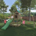 Aire de jeux pour enfants jardin maisonnette toboggan balançoires bac à sable Jarcas4 Promotion