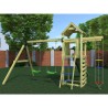 Aire de jeux pour enfants jardin corde à grimper toboggan balançoires Gaia Catalogue
