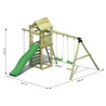 Aire de jeux enfants jardin corde d'escalade toboggan balançoires Gaia Modèle