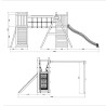 Aire de jeux pour enfants jardin toboggan escalade Exposure Maxi Funny Dimensions