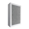 Buffet cuisine séjour 4 portes blanc brillant béton Novia BC Basic Offre