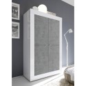 Kast keuken dressoir woonkamer 4 deuren wit glanzend beton Novia BC Basic Kortingen