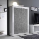 Kast keuken dressoir woonkamer 4 deuren wit glanzend beton Novia BC Basic Catalogus