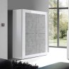 Kast keuken dressoir woonkamer 4 deuren wit glanzend beton Novia BC Basic Voorraad