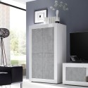 Kast keuken dressoir woonkamer 4 deuren wit glanzend beton Novia BC Basic Aanbieding