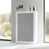 Buffet cuisine séjour 4 portes blanc brillant béton Novia BC Basic Modèle