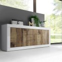 Witte en houten Tribus BW Basic dressoir met 2 deuren en 3 lades voor de woonkamer Kortingen