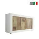 Dressoir woonkamermodule wit glanzend hout 3 deuren 160cm Modis BW Basic Verkoop