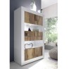 Vitrine de séjour blanc brillant 4 portes en verre et bois Tina BW Basic Caractéristiques
