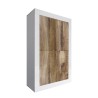 Buffet 4 portes séjour blanc brillant et bois Novia BW Basic Offre