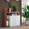 Reva MR dressoir 108cm woonkamer kast 2 deuren hoogglans wit hout Aanbieding