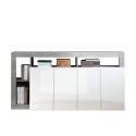 Buffetkast woonkamer 4 deuren hoogglans wit beton grijs Cadiz BC Aanbod