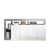 Buffetkast woonkamer 4 deuren hoogglans wit beton grijs Cadiz BC Aanbod