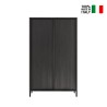 Moderne design dressoir 2 deuren 4 vakken zwart hout Bogarde Steel Verkoop