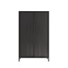 Moderne design dressoir 2 deuren 4 vakken zwart hout Bogarde Steel Aanbod