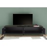 Meuble TV moderne pour salon 4 portes noir Montgomery Steel Réductions