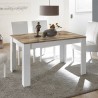 Uitschuifbare keukentafel in hoogglans wit hout 90x137-185cm Dyon Basic Korting