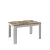 Uitschuifbare keukentafel in hoogglans wit hout 90x137-185cm Dyon Basic Aanbod