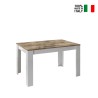 Uitschuifbare keukentafel in hoogglans wit hout 90x137-185cm Dyon Basic Verkoop