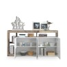 Witte glanzende keukenkast woonkamer 4 deuren hout 184cm Cadiz BP Kortingen