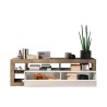 Meuble TV bois abattant blanc brillant Dorian BP Remises