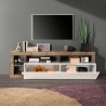 Meuble TV bois abattant blanc brillant Dorian BP Choix