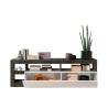Meuble TV design moderne 184cm noir blanc brillant Dorian BX Remises