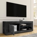 Meuble TV mobile effet marbre noir Diver MB Basic pour un salon moderne. Catalogue