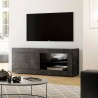 Meuble TV mobile effet marbre noir Diver MB Basic pour un salon moderne. Remises