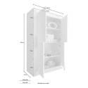 Buffet design industriel 4 portes noir mat et bois Novia NP Basic Réductions