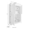 Buffet design industriel 4 portes noir mat et bois Novia NP Basic Réductions