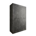 Bahut haut design moderne 4 portes effet marbre noir Novia MB Basic Offre