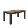 Table de cuisine à manger 180x90cm en bois industriel noir Bolero Basic Remises