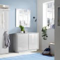 Buffet bahut 2 portes blanc brillant 92cm Agape Ice Promotion