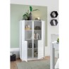 Buffet haut moderne 4 portes blanc laqué brillant h145cm Joyce Ice Catalogue