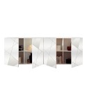 Buffet de séjour 4 portes 241cm blanc brillant miroir Vittoria WH L. Réductions