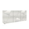 Buffet moderne blanc brillant 181 cm 3 portes miroirs Vittoria WH S Offre