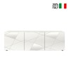 Meuble TV bas mobile blanc brillant 3 portes 181cm Brema WH Vittoria Vente