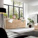 Buffet de salon moderne 3 portes bois chêne miroirs Vittoria RS S Catalogue
