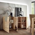 Buffet de salon moderne 3 portes bois chêne miroirs Vittoria RS S Choix