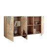 Buffet de salon moderne 3 portes bois chêne miroirs Vittoria RS S Remises