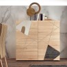 Hoge dressoir eikenhout 2 spiegeldeuren 121cm Vittoria Glam RS Voorraad