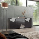 Dressoir woonkamer kast 3 deuren hoogglans grijs 181cm Vittoria GR S Kortingen