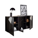 Buffet de séjour 3 portes gris brillant 181 cm Vittoria GR S Remises