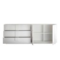 Moderne dressoir met 2 deuren en 3 lades in hoogglans wit Jupiter WH L1 Korting