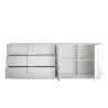 Buffet moderne 2 portes 3 tiroirs blanc brillant Jupiter WH L1 Remises